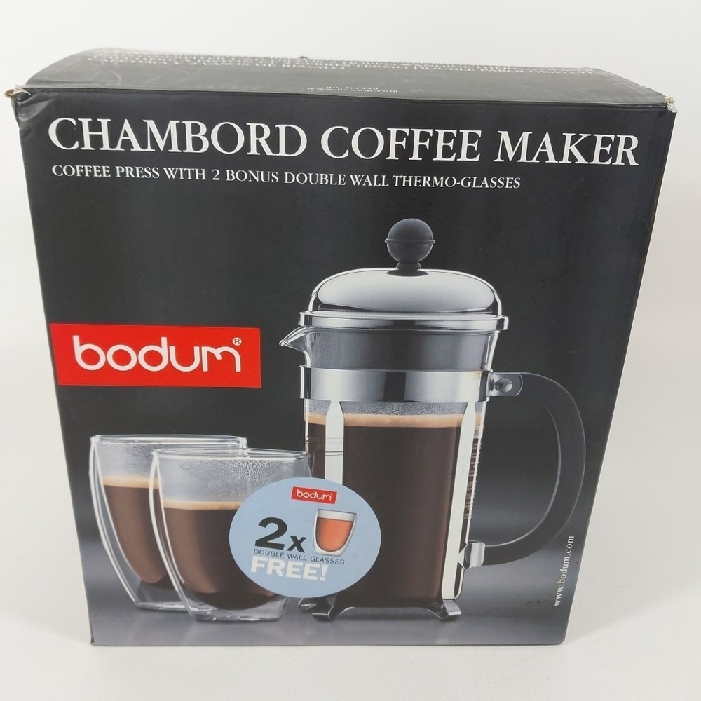 Bodum 3 Piece French Press‎ Set Chambord 8 Cup French Press Coffee Maker
